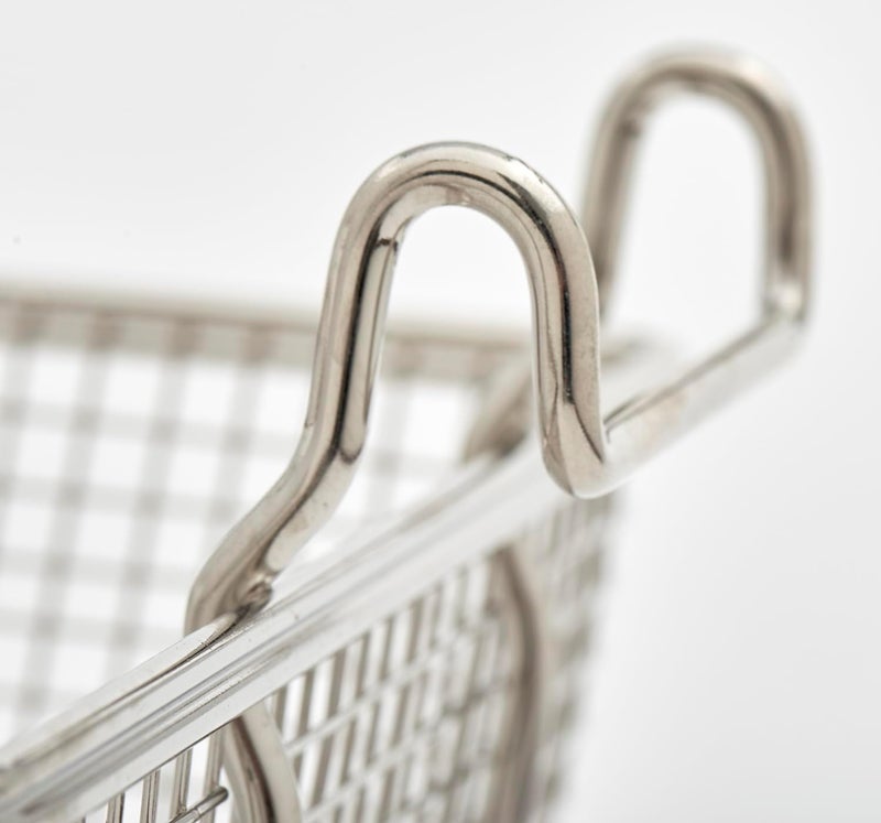 Kratos Commercial Deep Fryer Basket for Large 70/100 lb. /5 Burner Commercial Gas Floor Fryers | 19.625" x 6" x 9.25" | Set of Two Fryer Baskets - Image 4